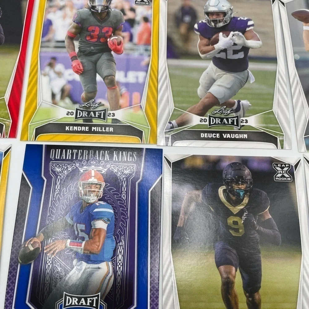 NFL FOOTBALL DRAFT CARDS- 10 Cards